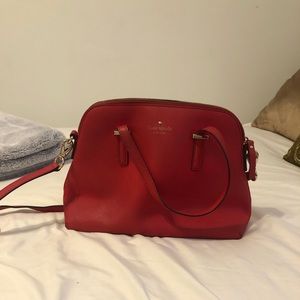 Red Kate Spade crossbody purse